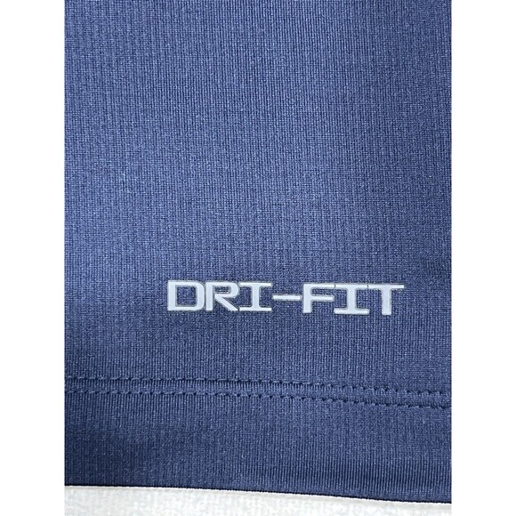 Nike Drifit Polo Short Sleeve Navy Blue Size L Raiders Basketball - Picture 5 of 5